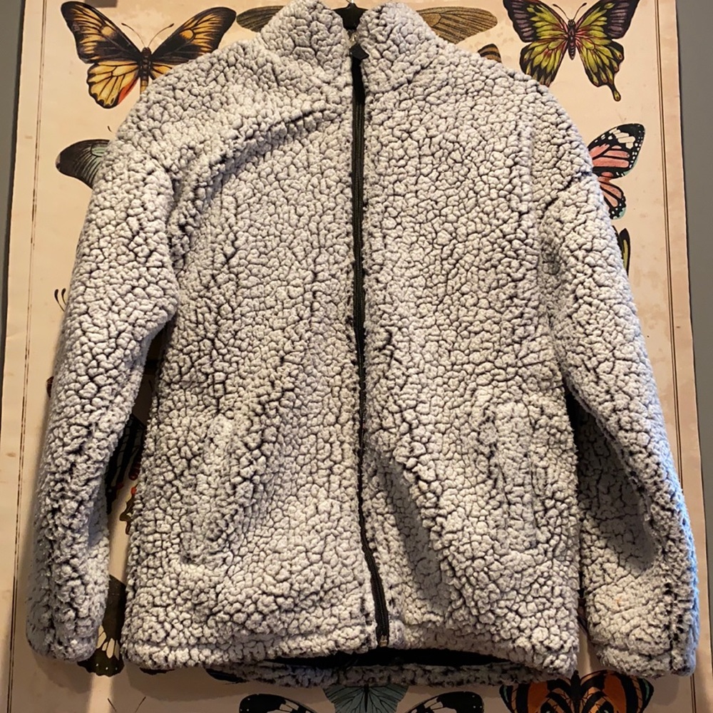 sherpa black and white jacket